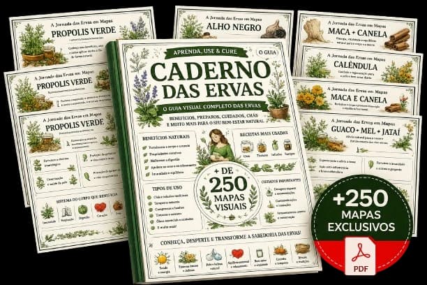 Mockup do Caderno das Ervas